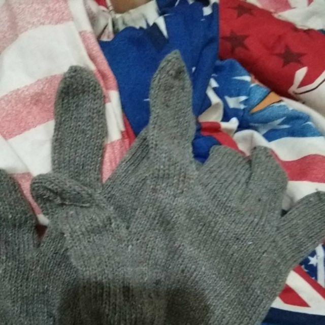 Sarung Tangan Tukang / Kebun / Sarung Tangan Kain Benang Rajut Abu-abu