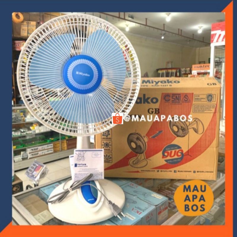 Miyako KAD 1227 B Kipas Angin Meja Desk Fan Miyako 12 inch 2 in1