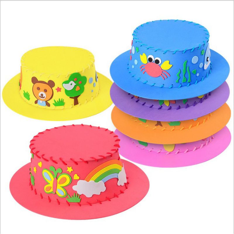 DIY Topi Eva Anak / Mainan Edukasi Handmade DIY Prakarya Membuat Topi Anak