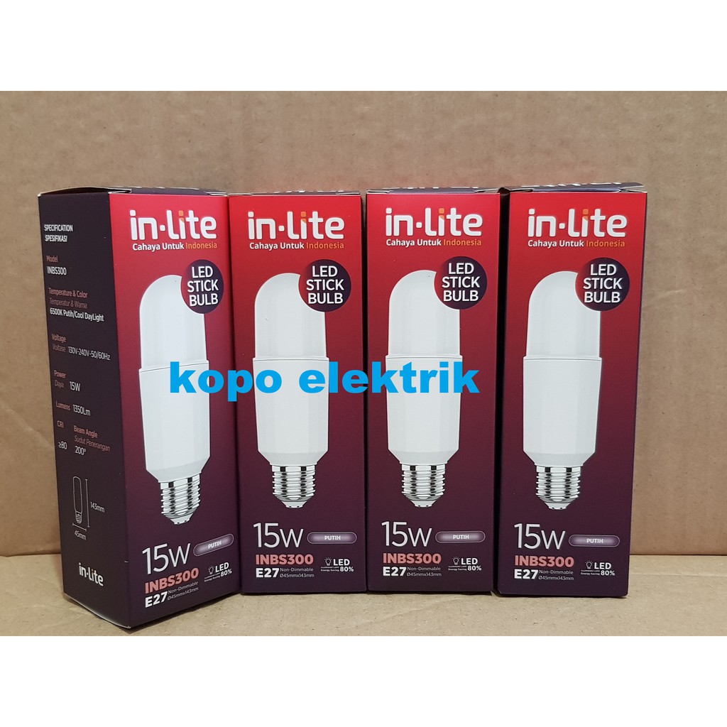 Lampu Stick InLite 15 watt PAKET ISI 4 PCS