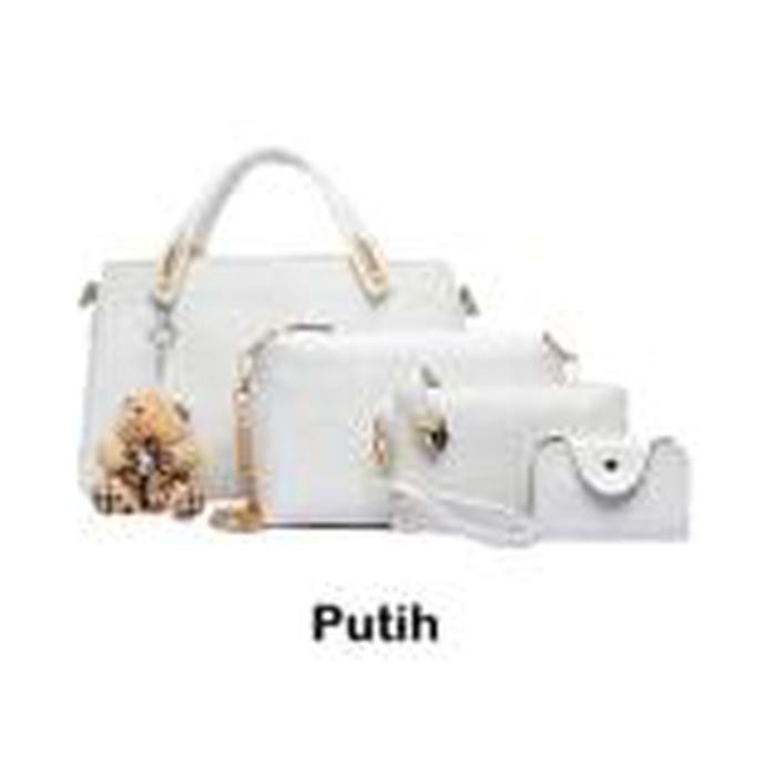 Jual TOKO49 - 4in1 Tas Fashion Wanita Tas Batam Paket 4 Pcs warna PUTIH Berkualitas