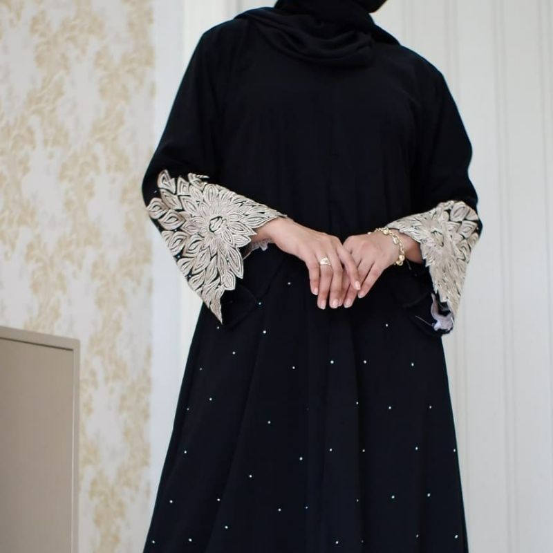 Gallery Exclusive Abaya Hitam Gamis Turkey Bordir Sonia Busuii