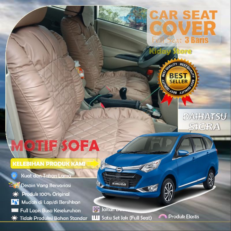 SARUNG JOK MOBIL SIGRA MOTIF SOFA