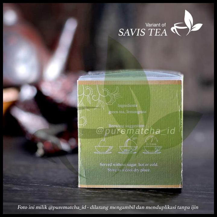 

Savis Tea - Premium Lemongrass Green Tea 1 Teabag Teh Serai Sample