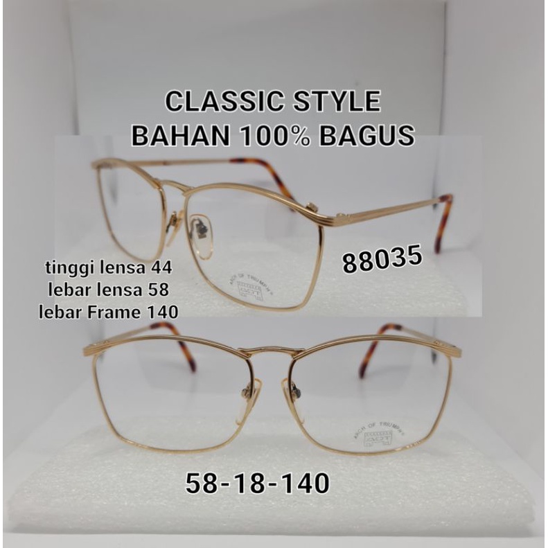 frame kacamata AOT 88035 58 RETRO CLASSIC unisex ion plate