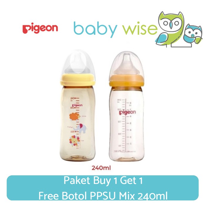 Pigeon Paket Buy 1 Get 1 Free Botol PPSU Mix 240ml