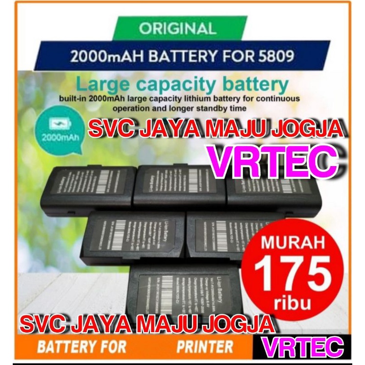 [ SPAREPART  NETUM // VRTEC ]  BATERAI  5809LYDD-ZJ  -  LI ION 7.4V  -  2.000mAh  ||  BATTERY MINI P