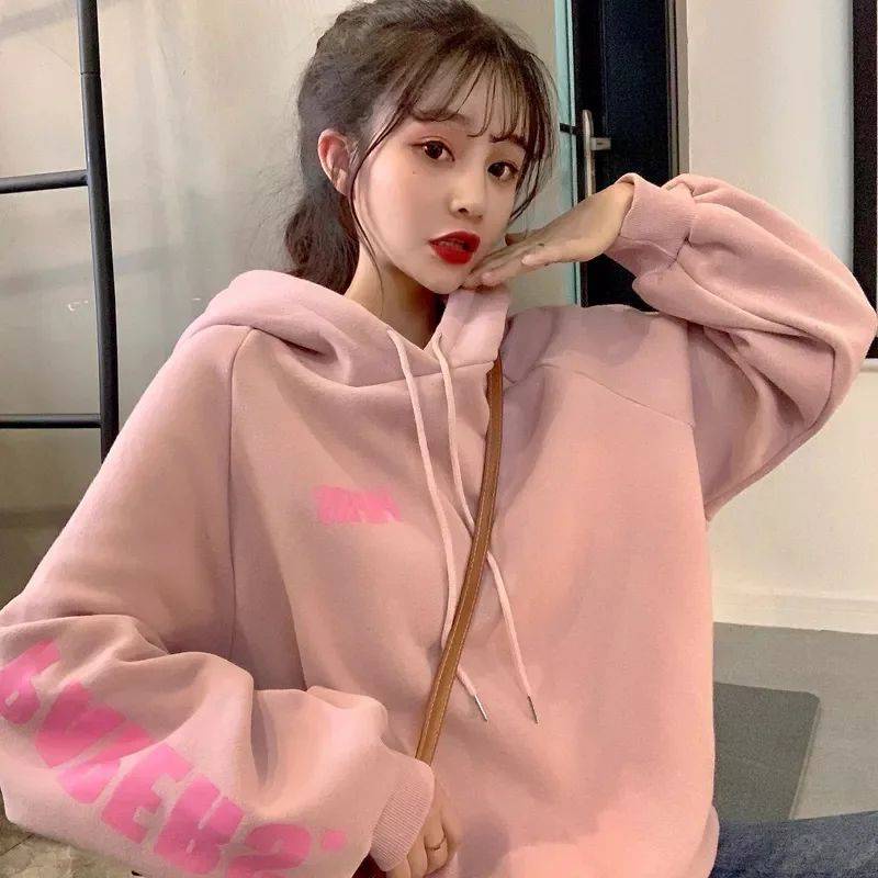 Hoodie Sweater PAPPERS Oversize Wanita Atasan Jacket Kekinian Modern Style Motif Cute Outfit Kasual Korean Style Jacket