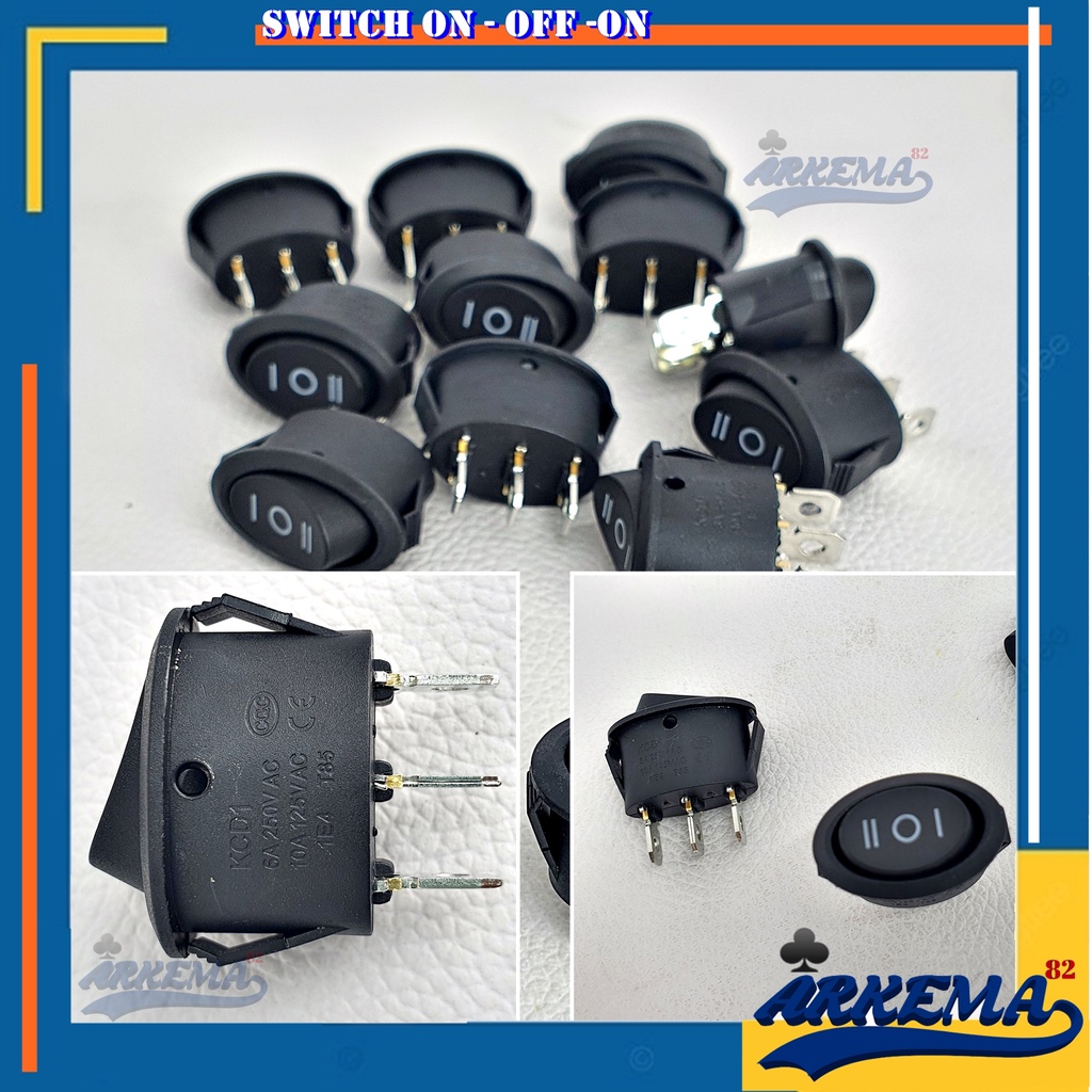 SWITCH ON/OFF | PUSH BUTTON ON-OFF | TOMBOL SAKLAR | SAKLAR SWITCH ON-OFF-ON 3PIN