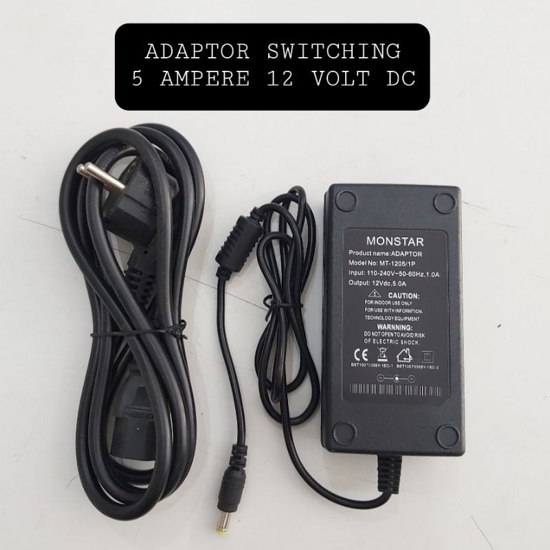 Adaptor 5A 12 Volt DC Power Supply Switching