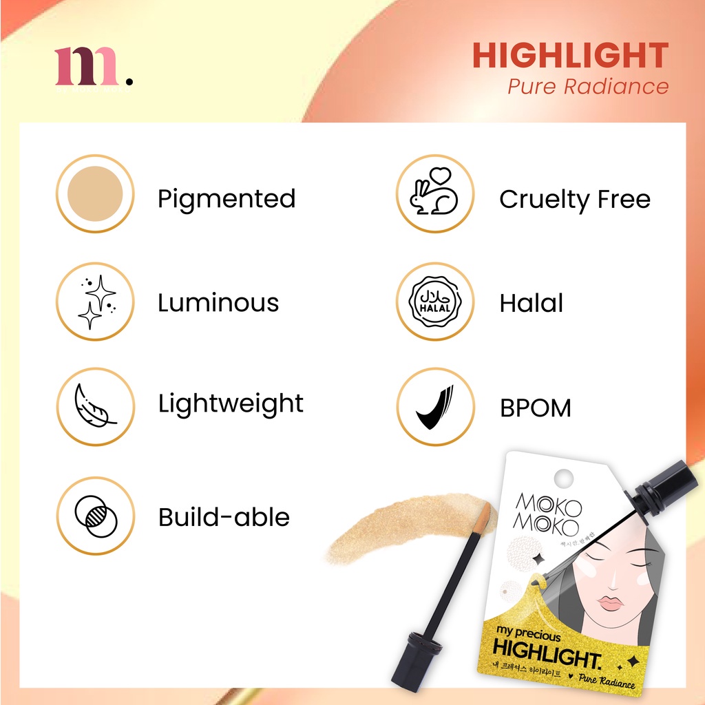 ⭐BAGUS⭐MOKO MOKO My Precious Highlight Pure Radiance | Highlighter