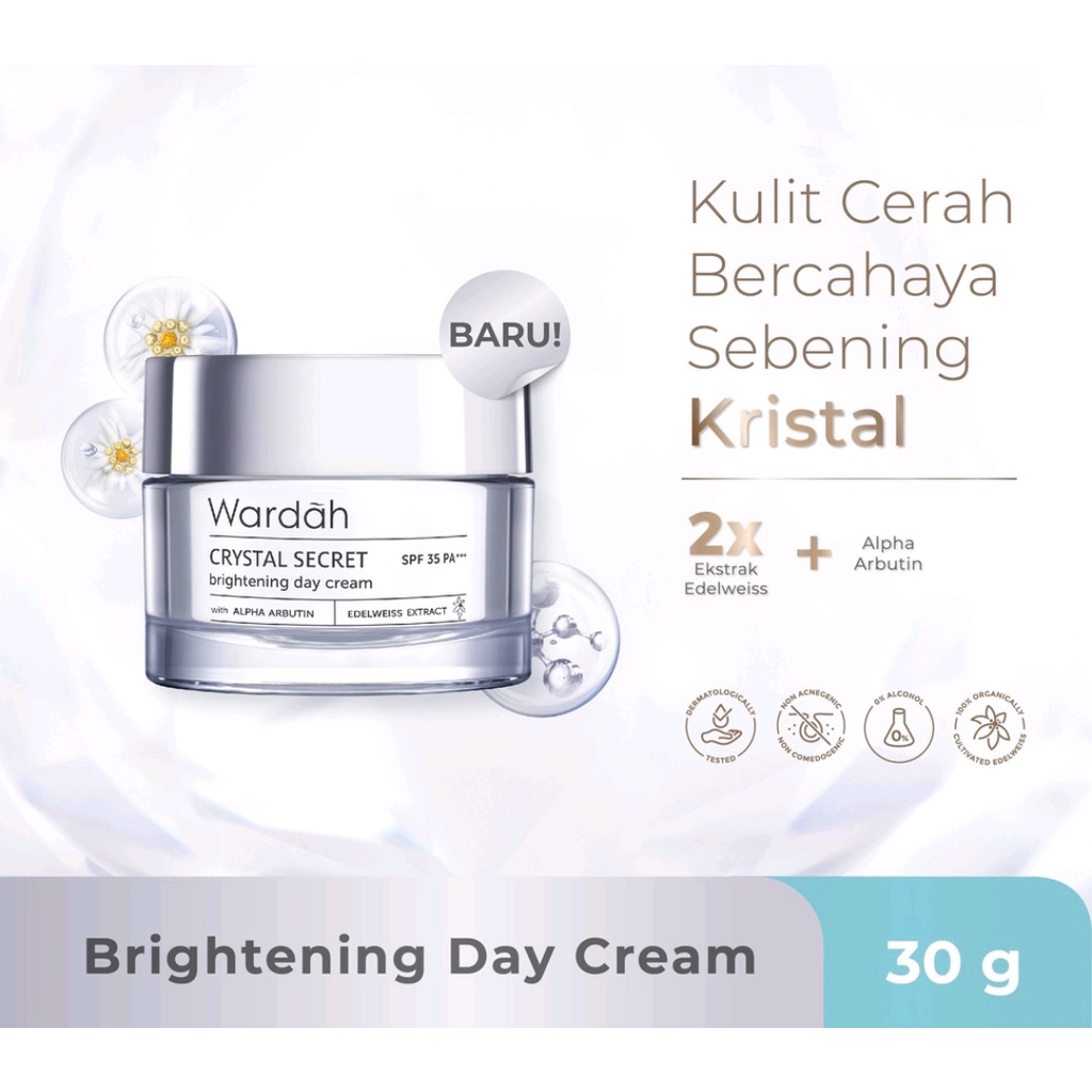 ❤️GROSIR❤️  Wardah Crystal Secret Brightening Cream 30gr