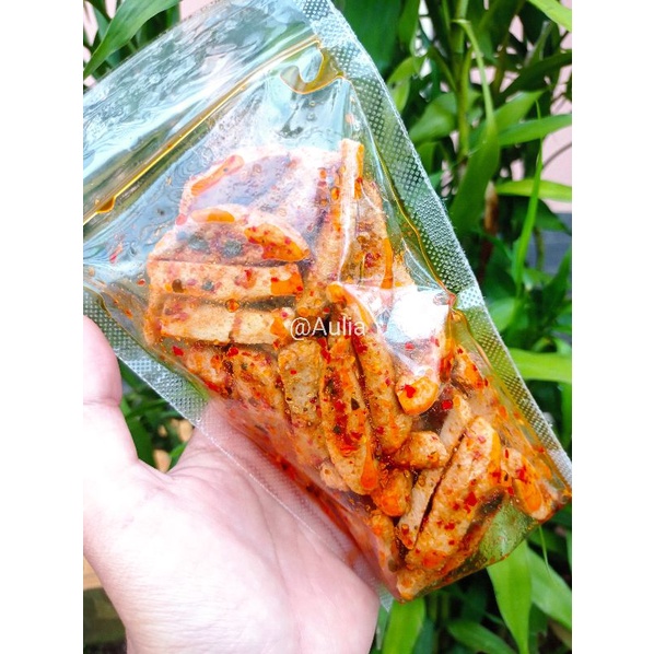 Basreng stik pedas daun jeruk bumbu basah special rasa isi 100gram