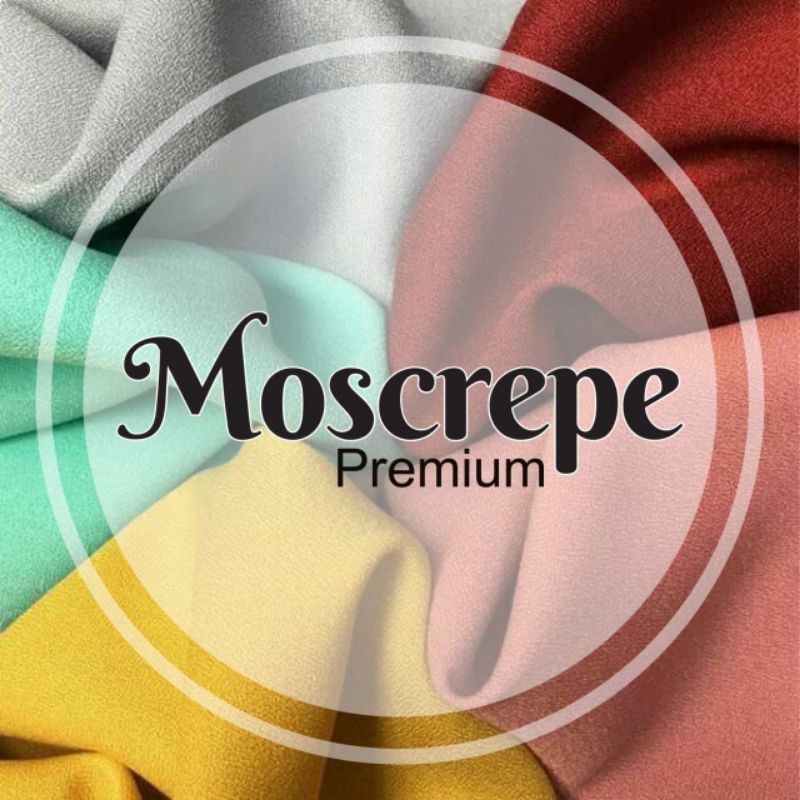 Kain moscrepe moscrep premium kulit jeruk polos (0.5 meter)