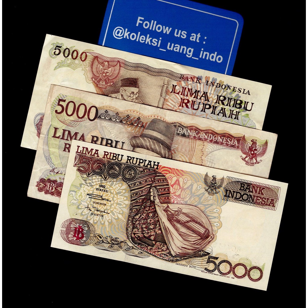 Uang Kuno 5000 Beda Generasi