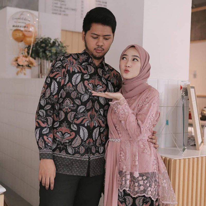 Kebaya Batik Couple AMALIA FREE HIJAB Kebaya Wisuda Kebaya Modern Kebaya tunangan