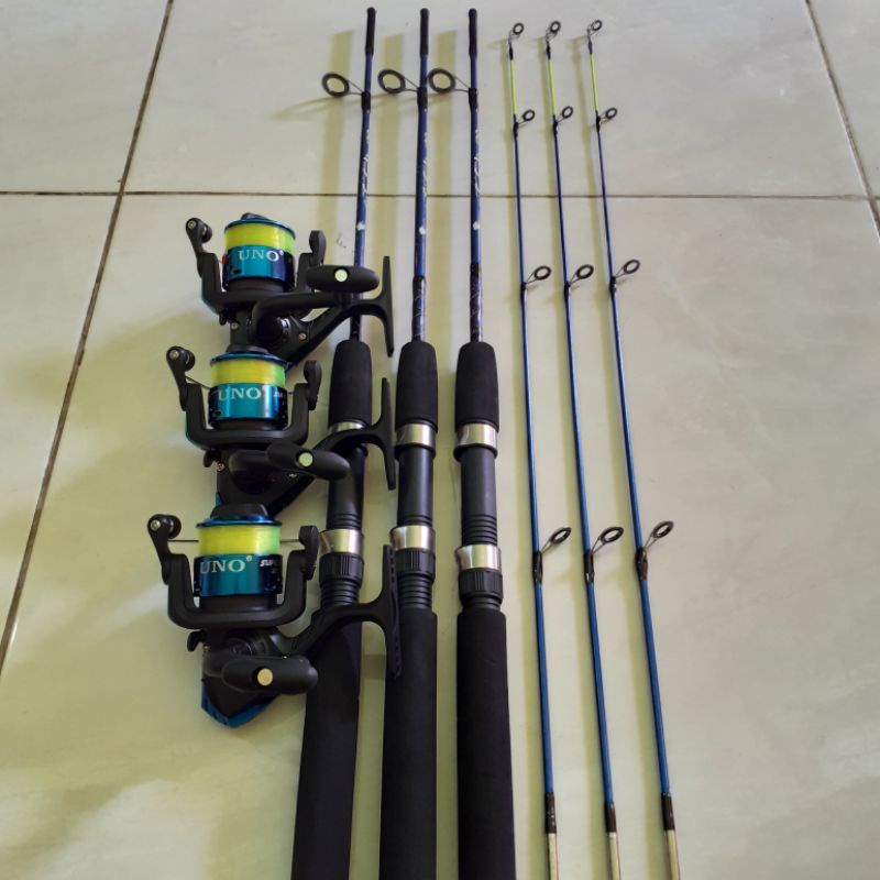 PANCING MURAH UDANG/IKAN 3 PASANG MANTAP BUAT STRIKE UDANG/IKAN.JORAN FIBER SAMBUNG2.PANCING MURAH