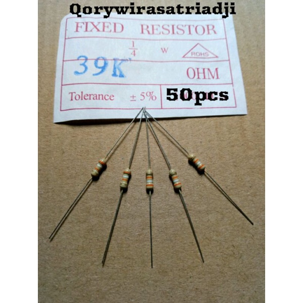 Resistor 39K Resistor 39 K 1/4 Watt 50pcs