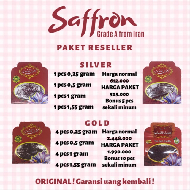 

SAFFRON NEGIN GRADE A IRAN PAKET RESELLER