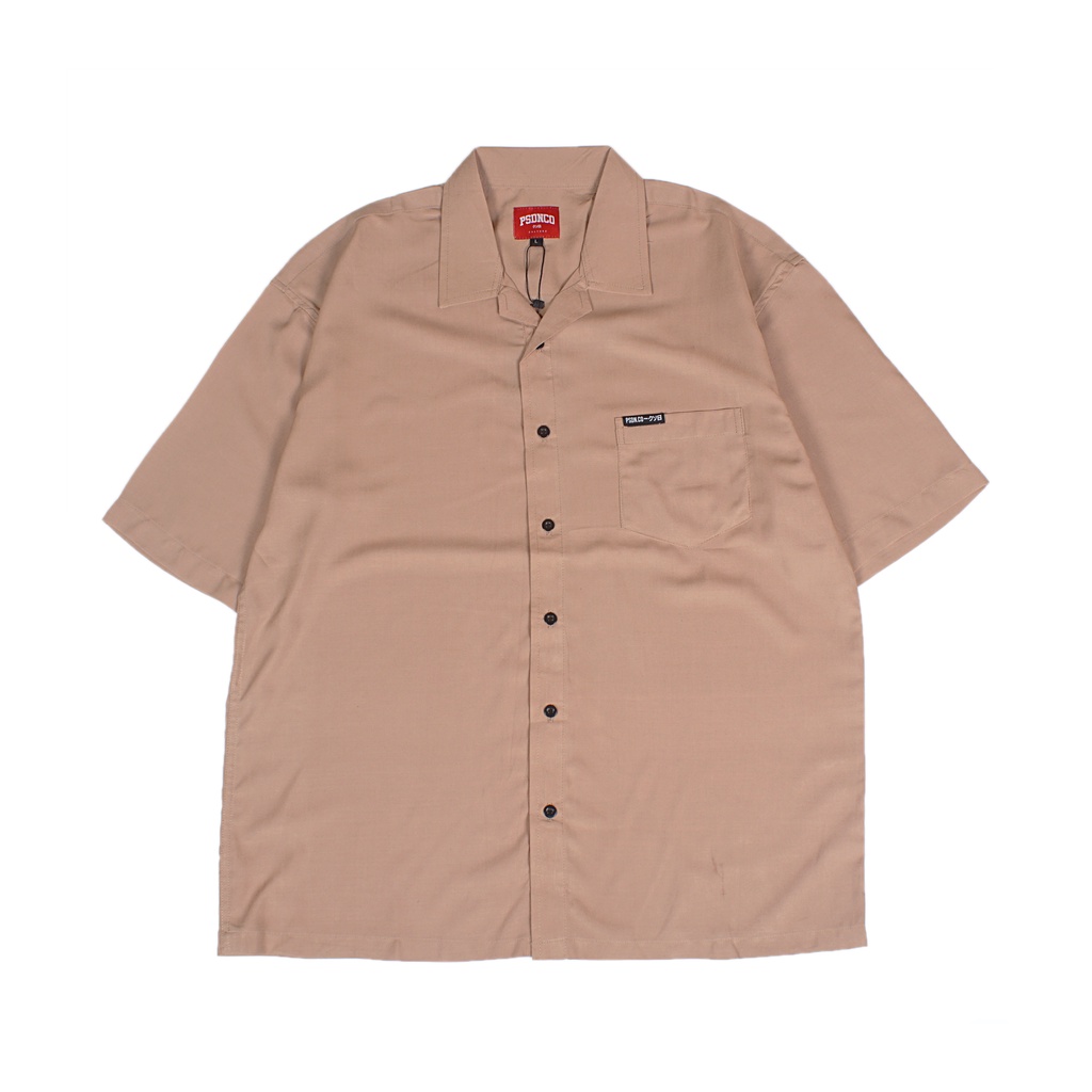 PSDN.CO Oversize Casual Shirt - Mocca