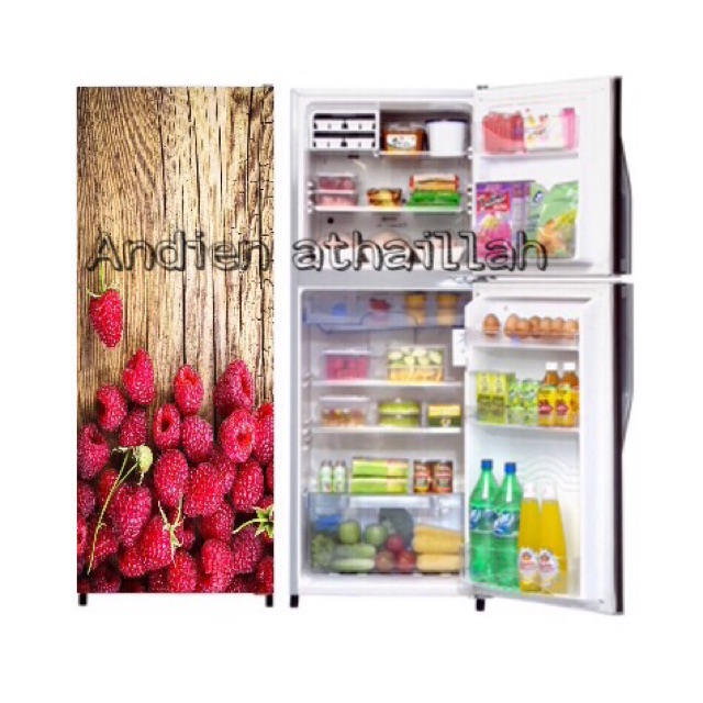 Stiker kulkas 2 pintu