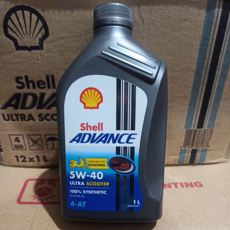 OLI SHELL ADVANCE ULTRA SCOOTER 5W-40 1L API SN JASO MB OLI MATIC VESPA FULLY SYNTHETIC ORIGINAL SHELL MADE IN THAILAND