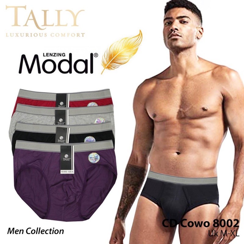 TALLY CD CELANA DALAM PRIA/REMAJA COWOK 8002 I KATUN MODAL | SIZE M-XXL (HARGA PER PCS)