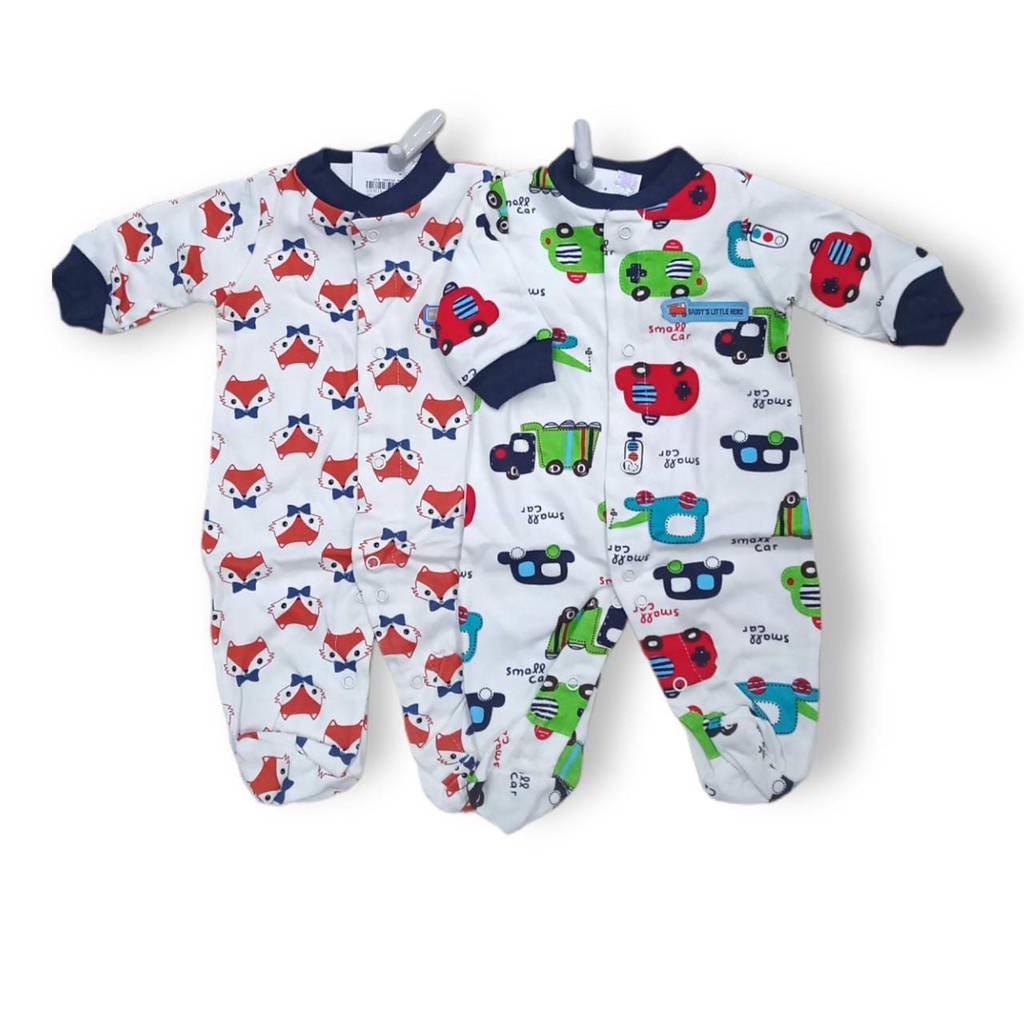 Jumper Mix Panjang Bayi Motif Random Newborn Tutup Kaki