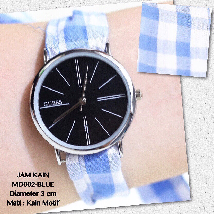 jam tangan guess wanita tali kain grosir ecer termurah MD001