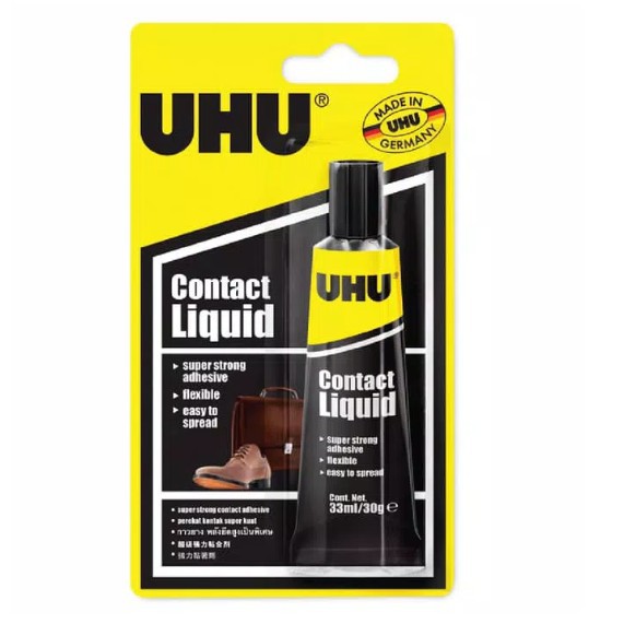 

UHU CONTACT LIQUID LEATHER / LEM SEPATU TAS KULIT KAIN KARET 33ML SERBAGUNA