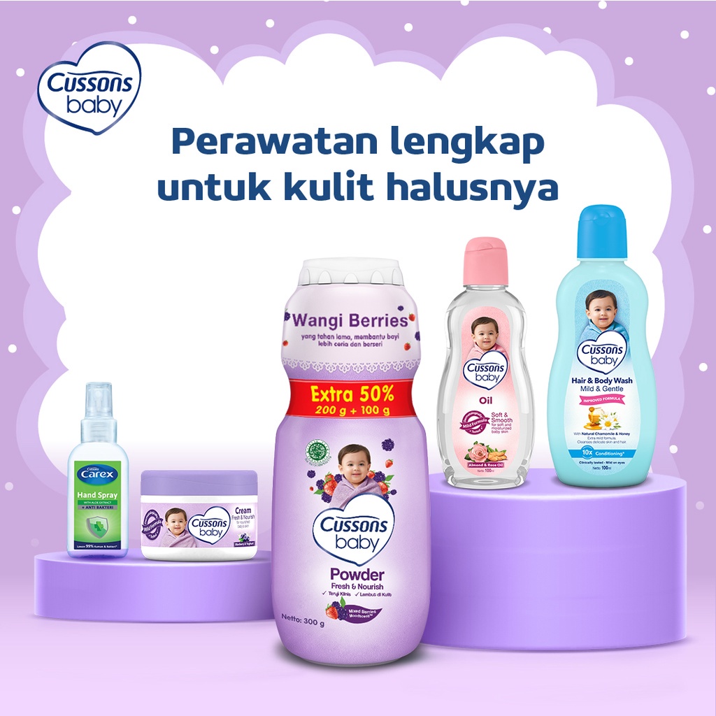 Cussons Baby Small / Medium Bag | Paket Perawatan Mandi Bayi Sabun Shampoo Telon Baby Oil Cotton Bud