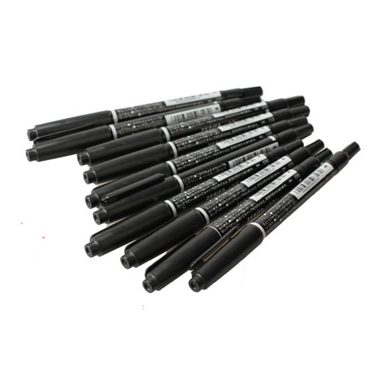 ZEBILI Spidol Permanen Serbaguna Dual Head Marker Waterproof 10 PCS - DH100