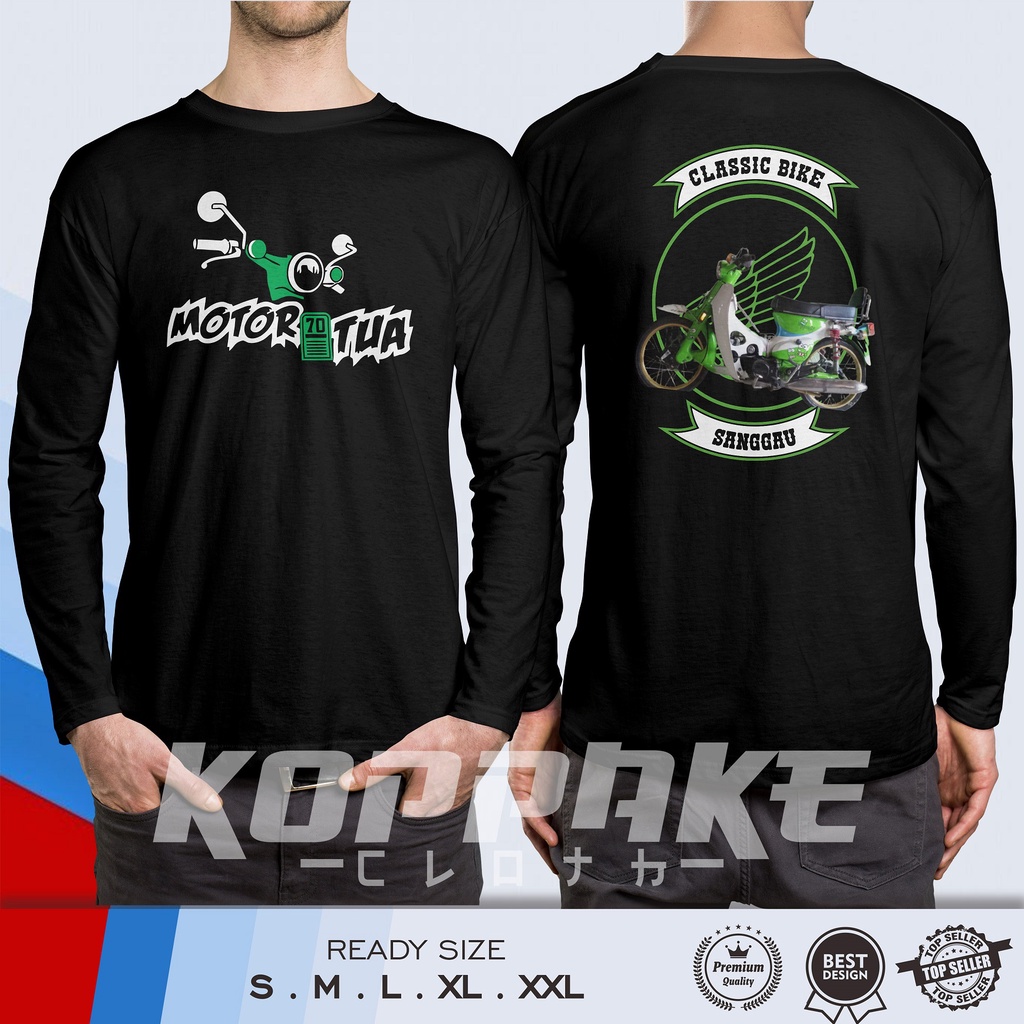 Kaos Motor Tua CB70 Lengan Panjang Kaos Otomotif