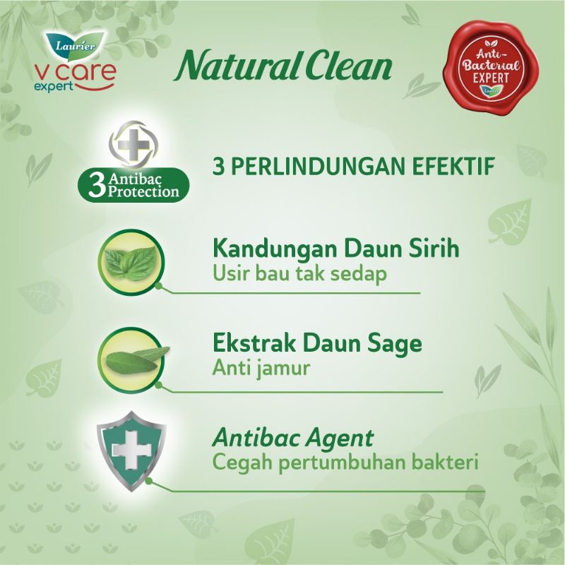 LAURIER Natural Clean Day Night Long Wing | Pantyliner | 22cm 25cm 35cm 5s 12s 16s 20s 40s | Pembalut