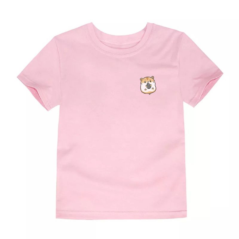 Hokyshop92 Kaos Anak Unisex Hamster Lengan Pendek Baju Anak Distro Tshirt Kids Kaos Oblong Atasan Cod