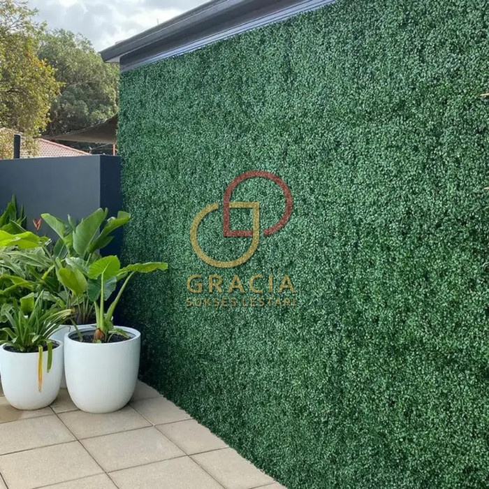 Daun Rumput Sintetis Dinding Boxwood Panel Type Dollar