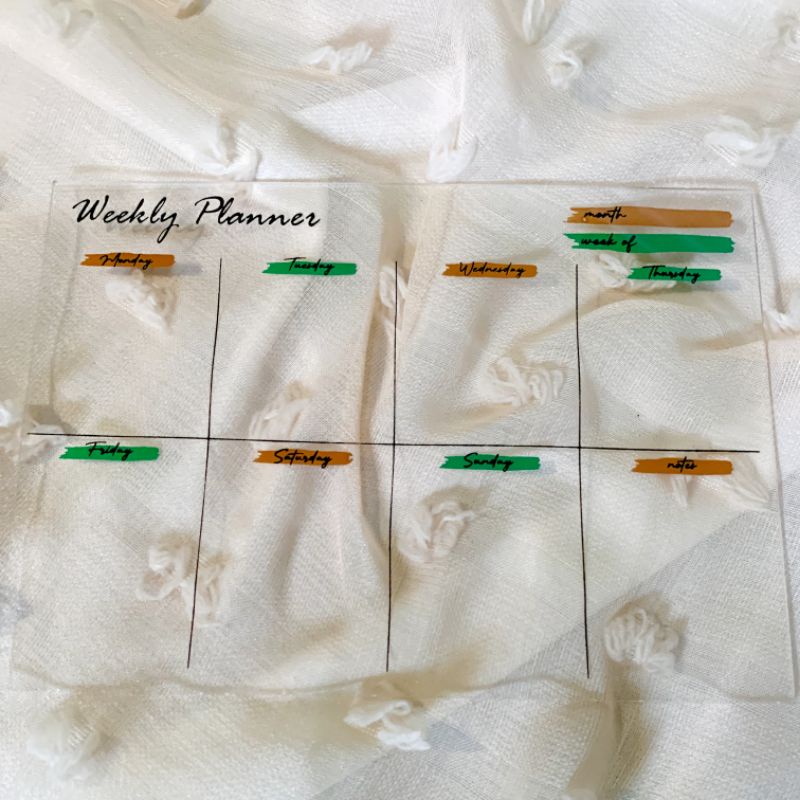 

Acrylic planner a5 / weekly planner / plan / daily planner / akrilik plan / to do list akrilik planner acrylic weekly monthly acrylic aesthetic akrilik desain akrilik estetik Acrylic Planner A5