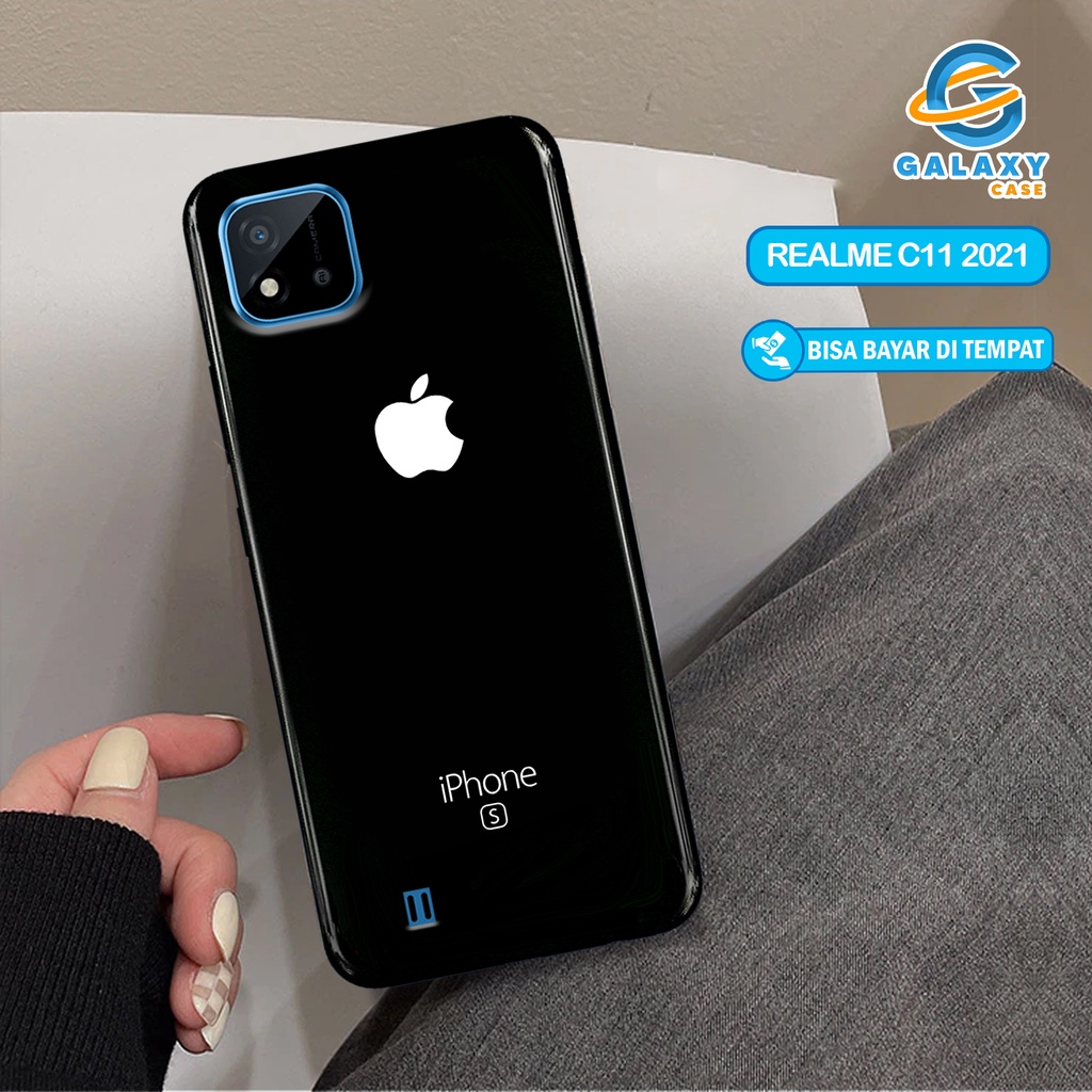 GalaxyCustomCase - Case Logo Iphone - Realme C11 2021 - Casing hp - Realme C11 2021 - Hardcase Fullp