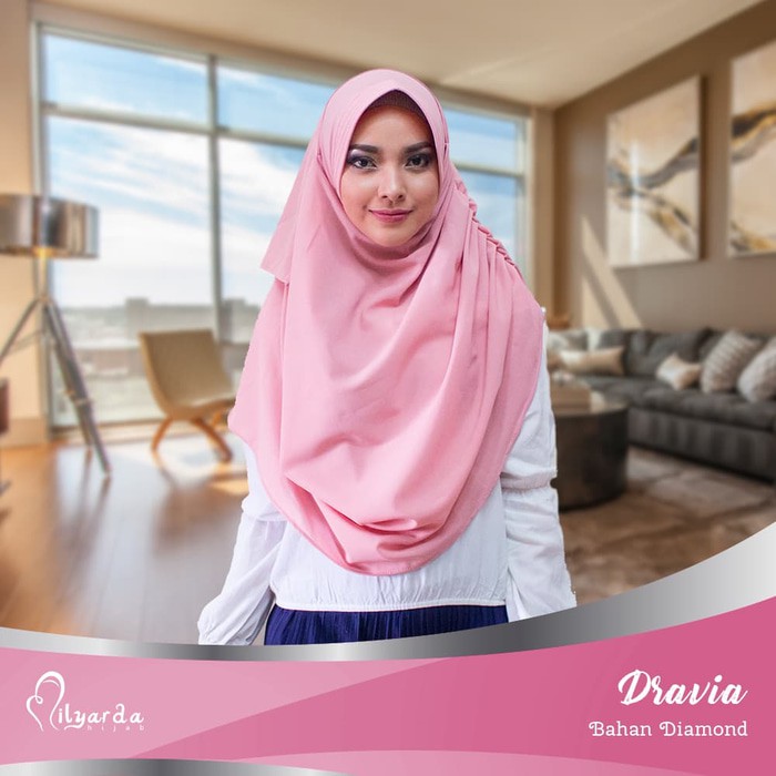 Hijab instan dravia/ kerudung langsung pakai/ jilbab syari