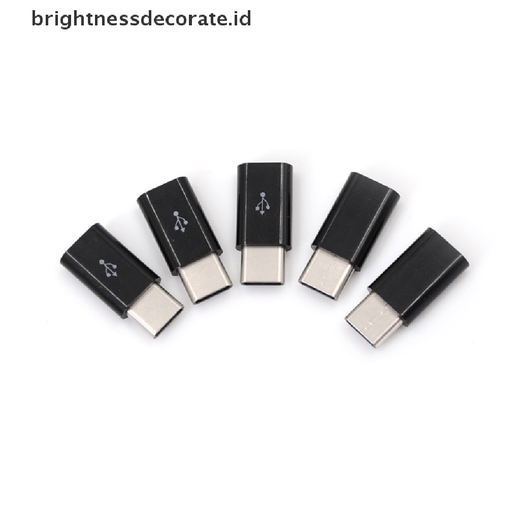 5 Pcs Alat Adaptor Konverter Konektor Usb Tipe C Male Ke Micro Usb 3.1