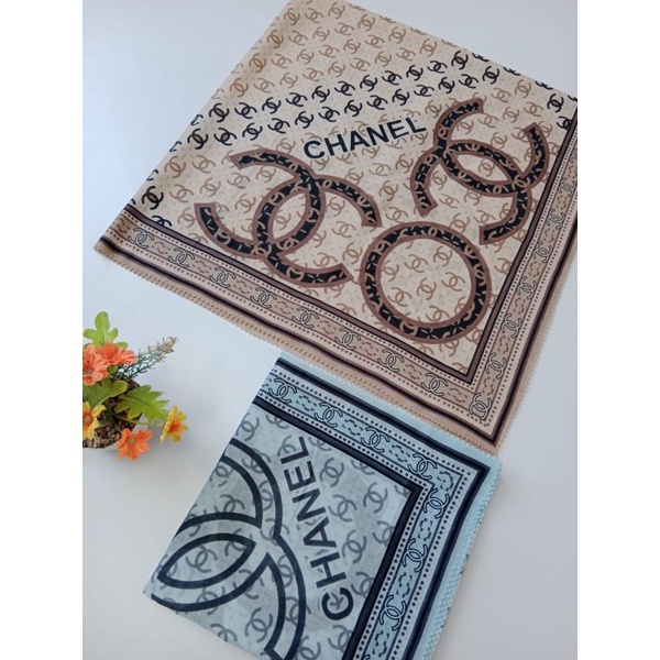 Kerudung Voal/ kerudung hijab motif Deenay kw/ Kerudung hijab polos/ Kerudung hijab bahan halus adem