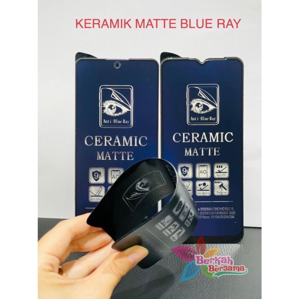 TEMPRED GLASS BLUE MATTE KERAMIK CERAMIC VIVO Y1s Y91c Y91 Y93 Y95 Y51 2020 Y33S Y12S Y51T  Y12 Y15 Y17 V5 V11 V11pro V17 V21 V23 Y20 Y30 Y50 BB6722