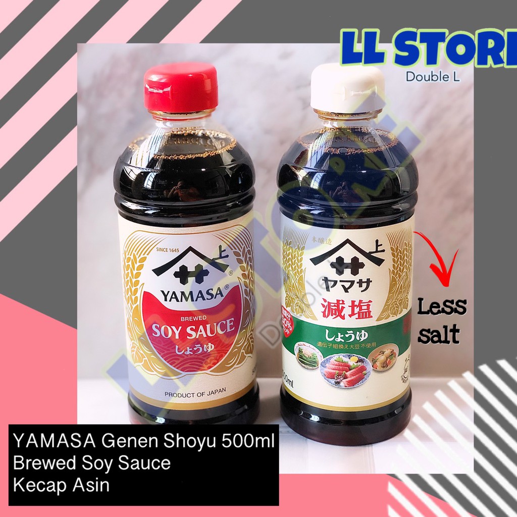 

YAMASA Genen Shoyu Soy Sauce 500ml Less Salt Kecap Asin Jepang