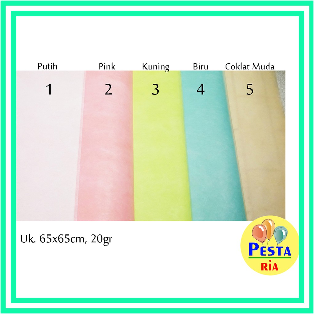 

1PCS WRAPPING PAPER FLOWER,KERTAS KADO BUNGA MACARON,KERTAS KADO TISSUE UK 65X65CM,KERTAS BUNGA