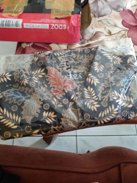 Odza Kemeja Batik Pekalongan Sogan Hem Pria Lengan Panjang Modern