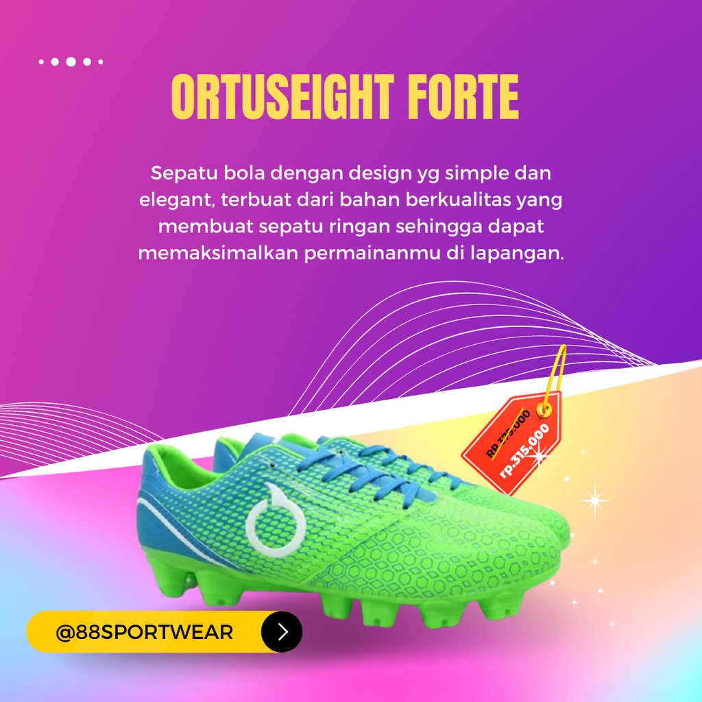 SEPATU BOLA ORTUSEIGHT GENESIS FG FLUO GREEN