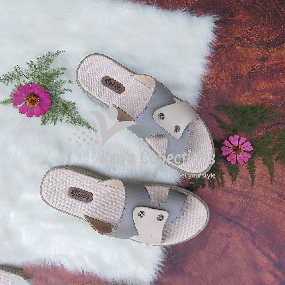 Sandal Wanita Cewek Perempuan Slop Bahan TPR Karet Plastik Kuat Empuk Awet CAMOU Kezia 2