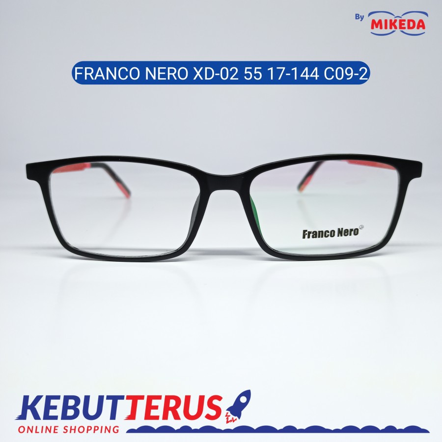 Mikeda - Frame Kacamata Franco Nero Xd-02 C09-2 + Lensa ( Minus / Cylinder )