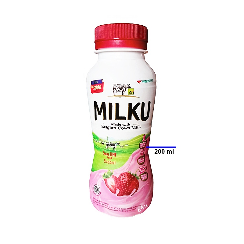 MILKU UHT STRAWBERRY PREMIUM 200ML