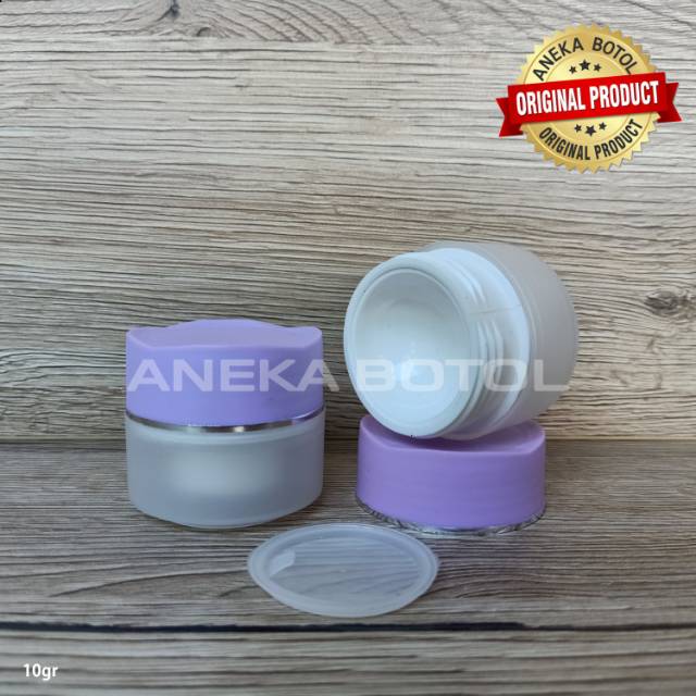 POT KEYFA 10 GRAM UNGU MUDA/SOFT / POT CREAM 10 GRAM KOSMETIK KOSONG MURAH ORIGINAL